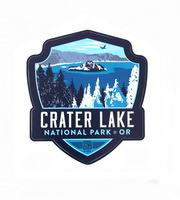 Pumpernickle Sticker -Crater Lake's 63 Illustrated Emblem